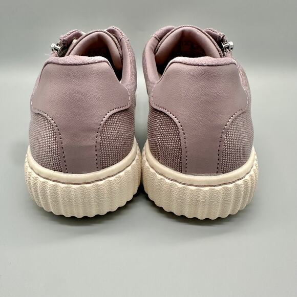 Clarks Caroline Echo Lilac Sneakers Canvas Zip Comfort Shoes Size 8.5 W - Picture 7 of 10